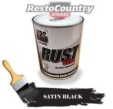KBS RustSeal SATIN BLACK One 1 Litre Rust Seal Paint Rust Preventive Coating