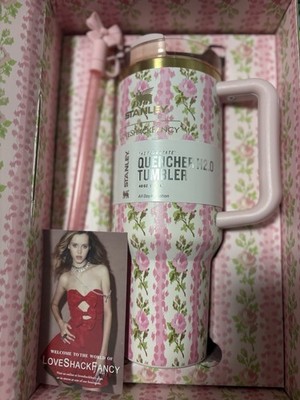 Stanley x LoveShackFancy Floral Pink Insulated Tumbler With Handle, Straw & Lid