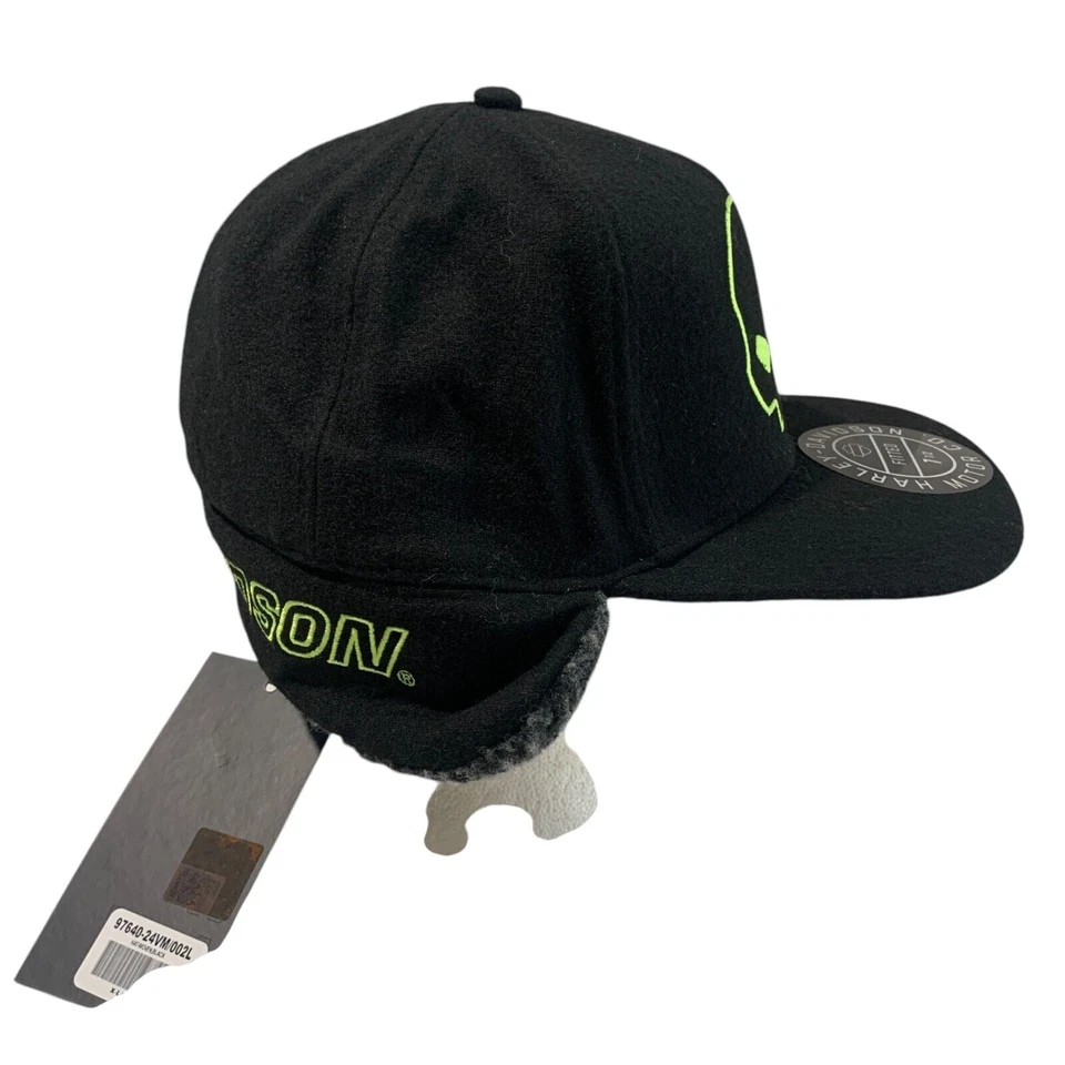 Harley Davidson Para Hombre Talla 7 1/5 (XL) Ajustado Willie G Calavera Sherpa Oreja Gorra Sombrero Foto 4 de 4