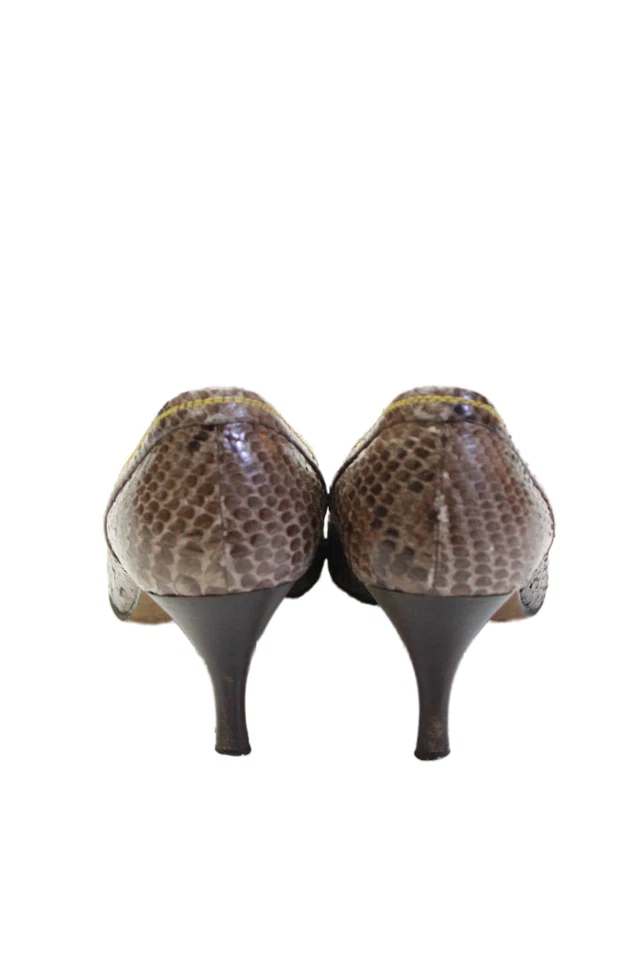 Tacones Anya Hindmarch para mujer punta sin cordones estampado animal marrón talla 40 EUR Foto 3 de 4