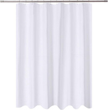Long Fabric Shower Curtain Liner 72 X 78 Inches Longer Length, Hotel Quality, Wa