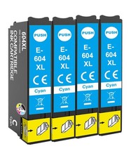 4 Cyan Epson Compatible 604XL XP2200 XP4200 WF2950 WF2935 Ink Cartridges