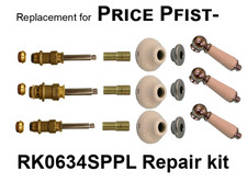 For Price Pfister RK0634SPPL 3 Valve Rebuild Kit