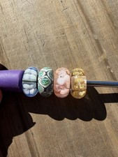 4 Summersday Artisan Beads, Trollbeads Compatible