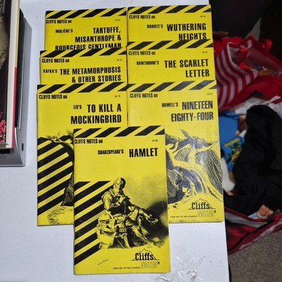 CliffsNotes Lot of  books Hamlet and 6  others