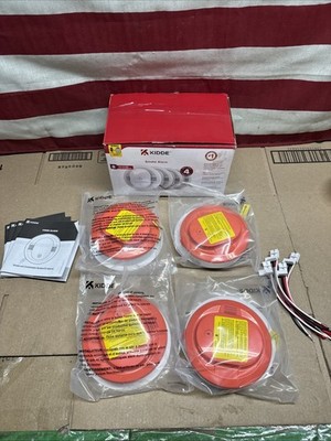 Kidde Smoke Alarm Model 20SAR Hard Wired Detector, battery, 4 Pack NEW OPEN BOX
