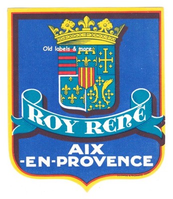 x6604 Hotel Roy René AIX-EN-PROVENCE France luggage label Kofferaufkleber
