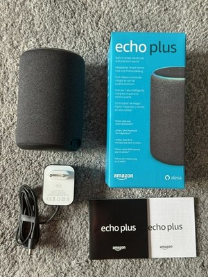 Amazon Echo Plus  (2. Generation) Anthrazit Stoff, Zigbee, Smart Home Hub