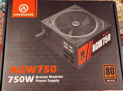 Aresgame AGW750 750W Bronze Modular Power Supply (80+ Bronze Certified) NEW