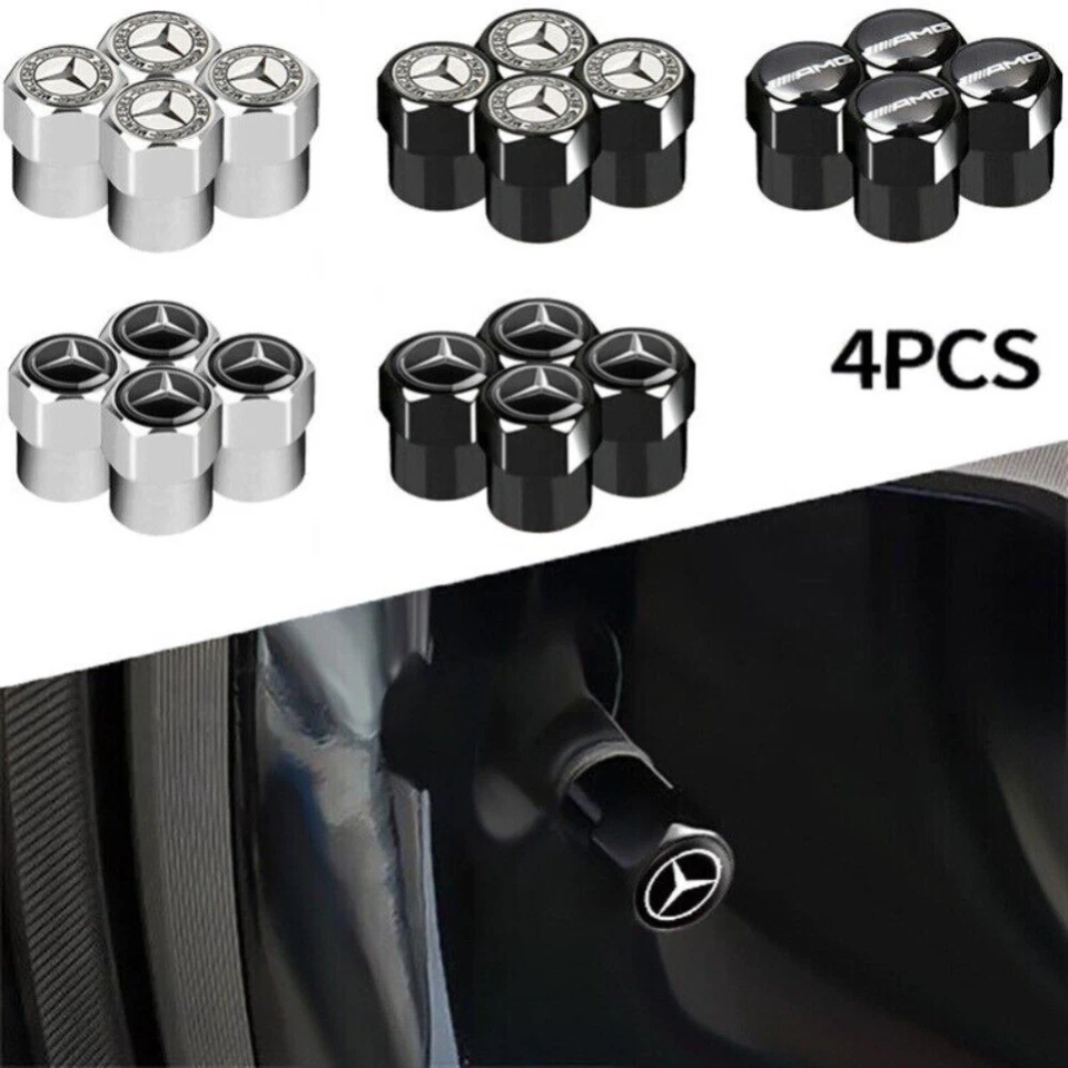 4x Ventilkappe Luftventil Abdeckungen For Mercedes-Benz C E S Klasse Class - Image 2 of 4