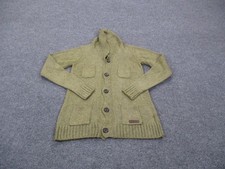 Barbour Sweater Womens 10 11  Green Viscose C...
