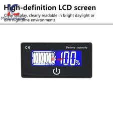 DC8-100V Battery Tester Indicator Percentage Battery Voltage  Temperature Meter