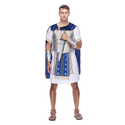 Herren Halloween üPpig Römer Kostüm Erwachsenenkostüm Gladiator Cesar Kaiserk... - Bild 1 von 4