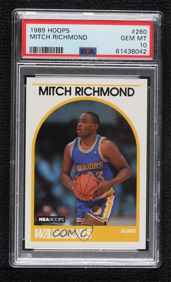 1989-90 NBA Hoops Mitch Richmond #260 PSA 10 GEM MT Rookie RC HOF