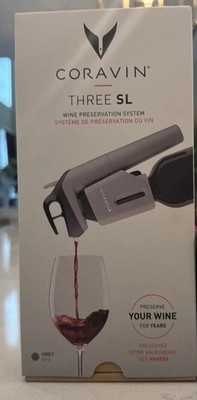 NEW Coravin Timeless Three SL Wine Preservation System with Argon Capsule