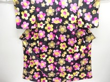 7740877: JAPANESE KIMONO / YUKATA / COTTON / FLOWER