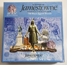 Historic Jamestowne 750 Piece Jigsaw Puzzle 18 x 24 Made in USA (NEW SEALED)