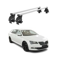 Menabo DachträGer FüR Skoda Superb Mk3 Kombi 2015-2019 Pre-Fl 50Kg Stahl Grau 2X