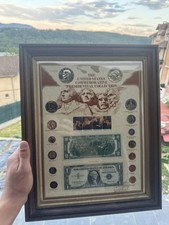 Cadre collection monnaies et billets USA  Commemorative Presidential Collection