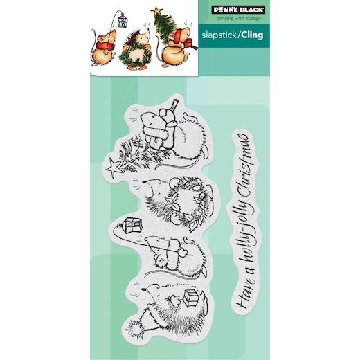 Penny Black Cling Rubber Stamps - Holly Jolly Critters 40-657