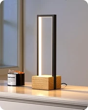 Modern Table Lamp, Dimmable LED Bedside Lamp with 3 Color Temps 3000K 4500K 6...
