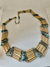 Native American Turquoise And Pipe Bamboo Vin...