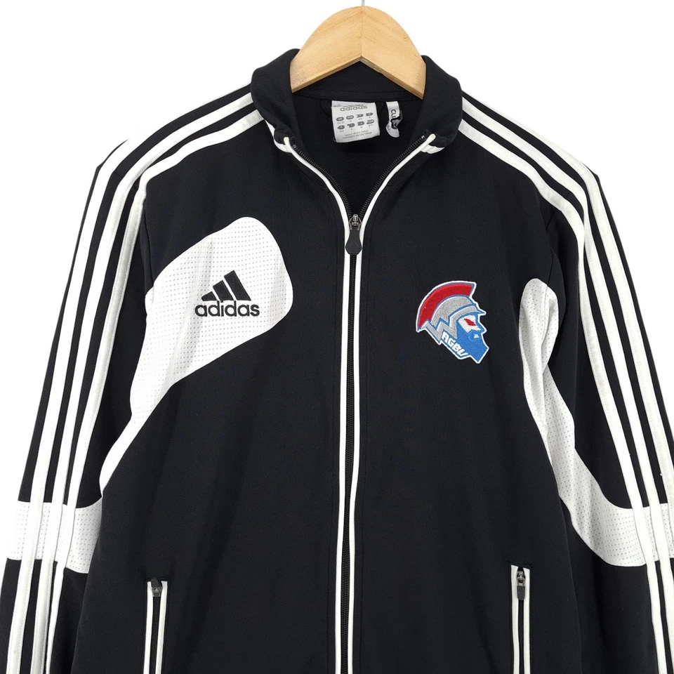 Jaqueta de atletismo Adidas masculina vintage preta espartana Ns9 tamanho G - Imagem 2 de 4