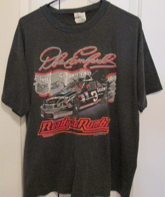 Vintage Dale Earnhardt Shirt Mens XL Black Sports Image Ready To Rumble 1989