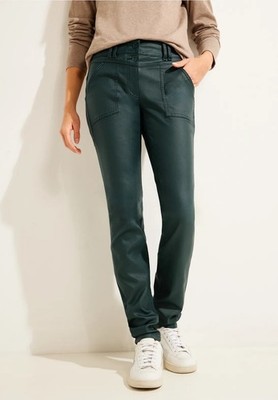 Cecil Coating Slim Fit Hose Toronto Mid Waist Grün W31/L32