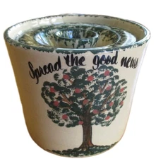 Vintage YESTERYEARS Hand Turned Pottery Crock w/Lid Marshall Texas 4.5" Tall