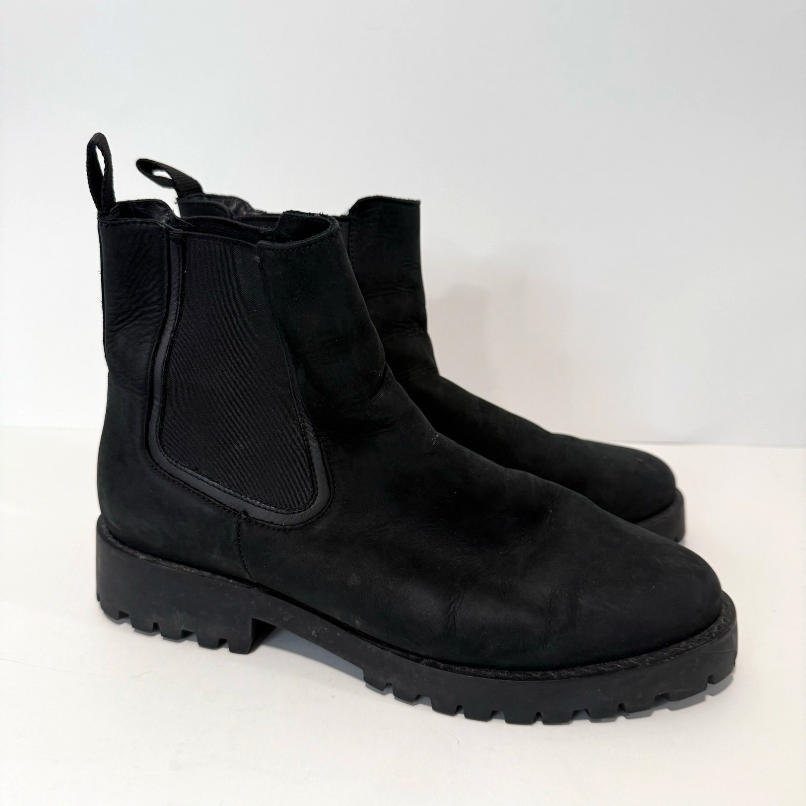 Thursday Boots Legend Black Leather Chelsea Boots - Size 10.5, Easy Pull-On Style-image