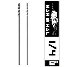 2 Pack 1/4"x12" Extra Long M35 Cobalt Aircraft Drill Bit Black Oxide