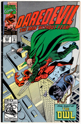 Daredevil #303, Direct Ed, Dark and Deliverance, April 1992, VG 4.0