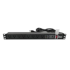 1U Rack-Mount Horizontal 8-Outlet PDU, UL Listed PDU with Surge Protection LE...
