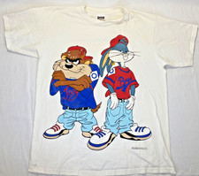 Looney Tunes Bugs Bunny Taz Hip Hop T-Shirt 1992 X-Large VTG Cartoon
