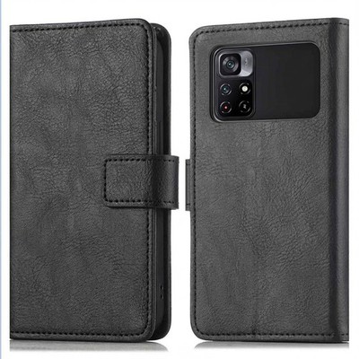 imoshion Luxuriöse Klapphülle Xiaomi Poco M4 Pro 5G - Schwarz