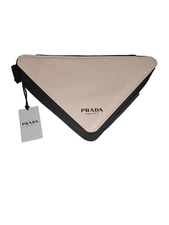 PRADA PARADOXE Beauty Pouch Pink Triangle Bag Cosmetic Makeup Case NEW w/ Tags