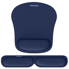 TECKNET Ergonomic Keyboard Wrist Rest & Mouse Pad, Foldable Memory Foam