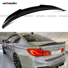 PSM Style Gloss Black Trunk Spoiler Lip For 17-23 BMW G30 530i 540i M550i F90 M5