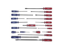 20 Piece Set Slotted  Phillips Carbon Steel Screwdriver Square Round Shank