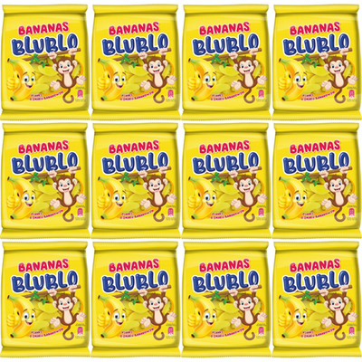 5904722280816 Blublo Żelki pianki bananki 80 g x 12 sztuk ZESTAWY