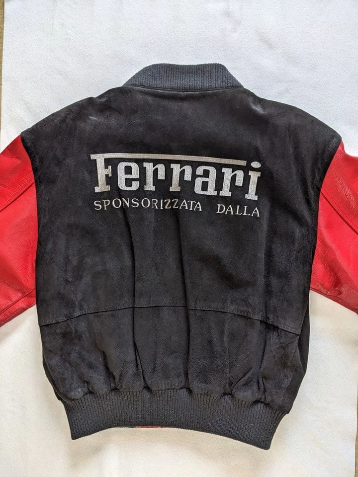 Veste pull Ferrari Stadium logo rouge vintage authentique M homme occasion - Photo 3/4
