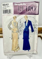 1900s Edwardian Vintage Sewing Pattern TWO-PIECE DRESS 6-10 EUR 32-36 8640