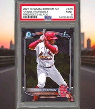 2025 Bowman Sapphire - Rainiel Rodriguez (RC) Prospects Black /10 #200 PSA 9