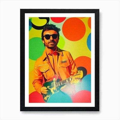Benny Benassi Colourful Pop Art Art Framed Wall Art Poster Canvas Print Picture
