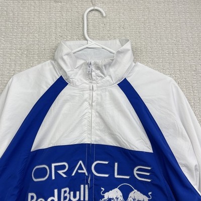 Hollister Red Bull Racing レーシング　ジャケット Men's Oracle Red Bull Racing Graphic Faux Leather Jacket | Men's