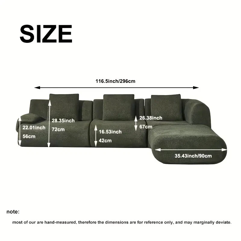 Sofá Combinado Gratis Sofá en Forma de L Sofá Estudio Moderno Simplicidad Sofá Nube Foto 3 de 4