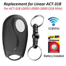 2 For Linear ACT-31B Mini Remote Control LD033 LD050 LS050 Garage Door Key Chain