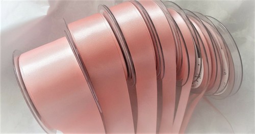 Berisfords PINK Double Faced Satin & Sheer Organza Ribbon (2) - 3mm to 50mm - Picture 7 of 17