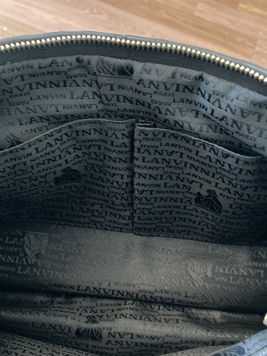 LANVIN Amalia Vintage Black Lambskin Leather Chain Shoulder Bag - Picture 14 of 17